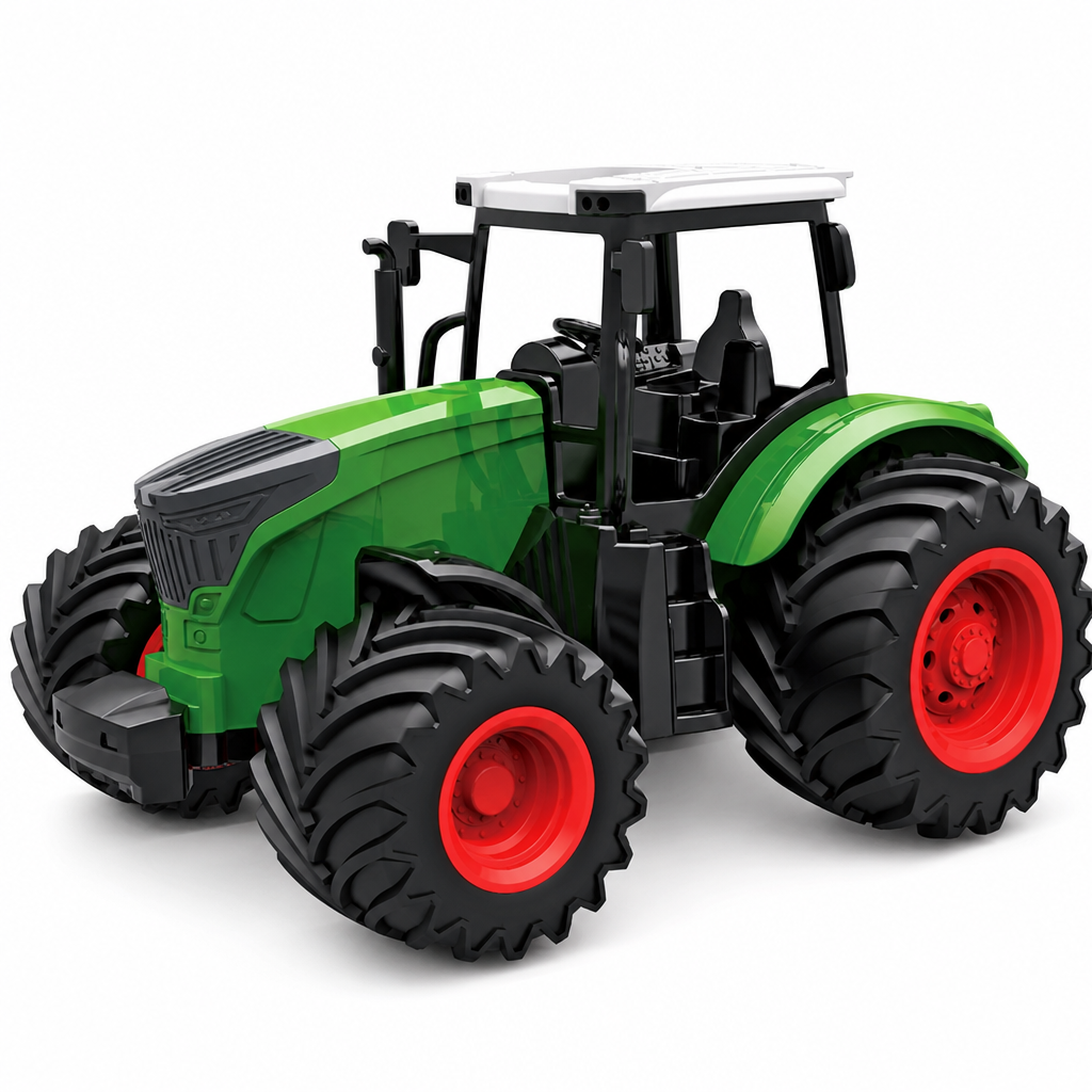 Großes Kinder-Spielzeugset: Farmtraktor mit Anhänger und Zubehör, reibungsbetrieben und ferngesteuertes Baufahrzeug für Jungen
