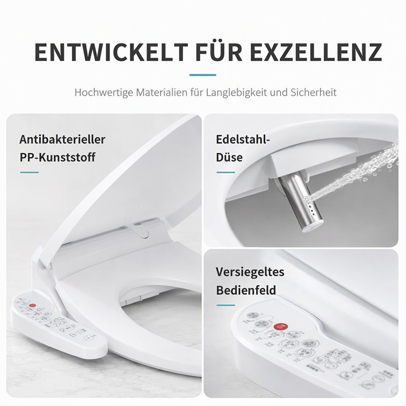 Intelligenter Toiletten-Sitz mit Sofort-Heizung