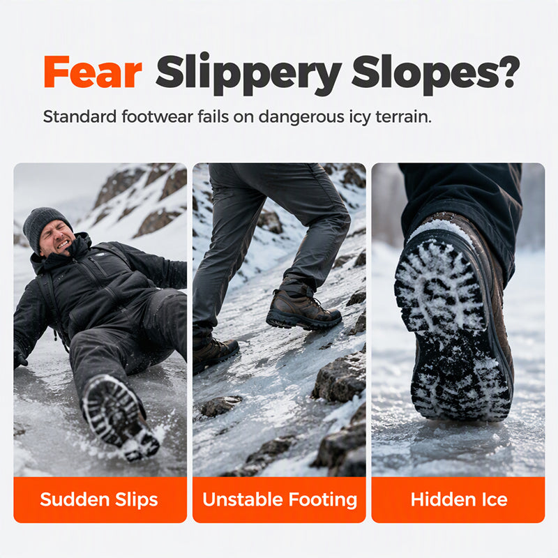 ❄️ 18-Zacken-Schuhspikes – sicherer Halt auf Schnee, Eis & glatten Winterwegen 🥾
