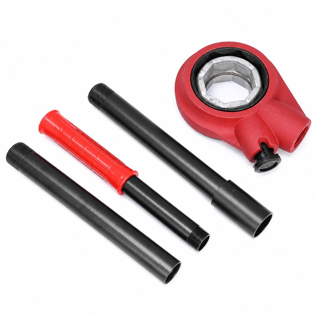 📢📢50% RABATT !!⏰Manuelles Gewindeschneidwerkzeug-Set für Rohre mit Ratschengriff und Schneideisenköpfen