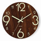 🔥 Zeitlich begrenztes Angebot 🕰️ 12 Zoll geräuschlose hölzerne Wanduhr – mit leuchtender Anzeige und MDF-Holzoptik ✨