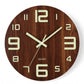 🔥 Zeitlich begrenztes Angebot 🕰️ 12 Zoll geräuschlose hölzerne Wanduhr – mit leuchtender Anzeige und MDF-Holzoptik ✨