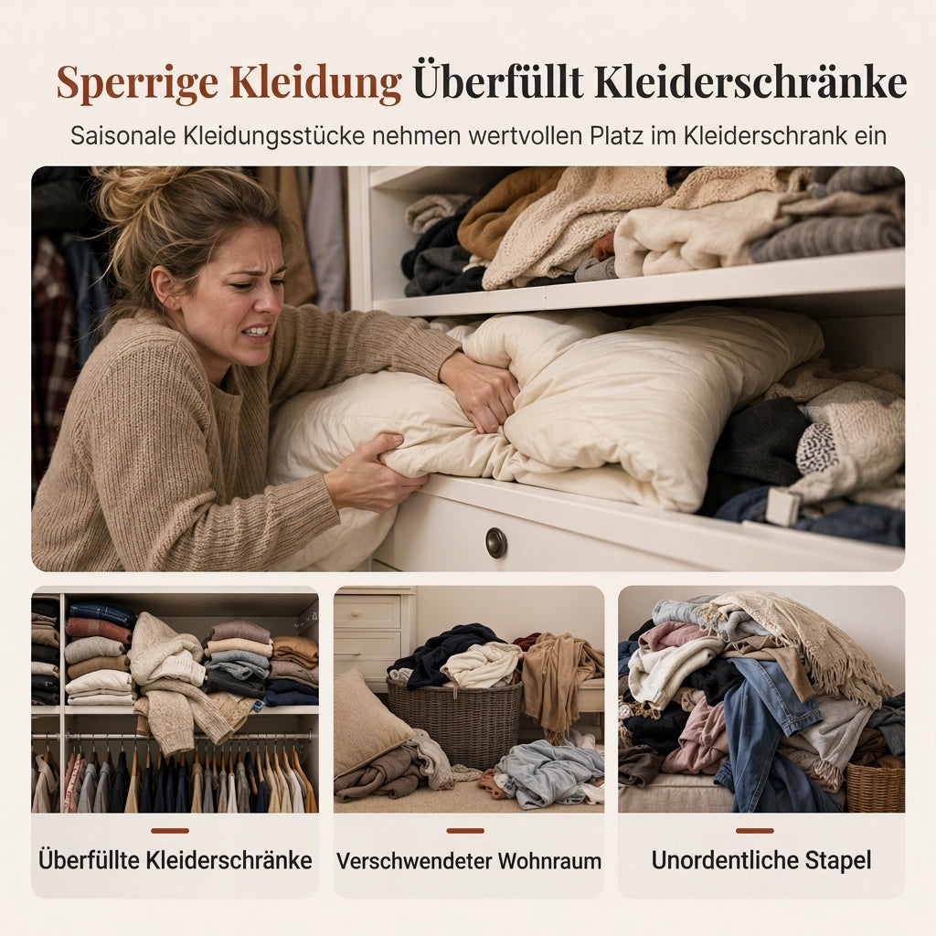 📢📢50 % RABATT!! ⏰Hockerbezug mit Aufbewahrungsfunktion: Mit Kleidung befüllbar, bis 100 kg belastbar, mit breitem Reißverschluss, waschbar, 45 x 45 x 23 cm