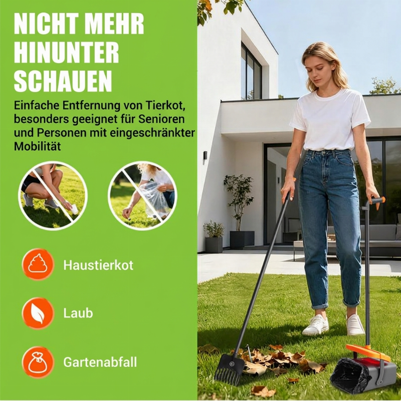 ⏳Nur für kurze Zeit – 50% RABATT⏰Kotaufnehmer-Set für Hunde mit langem Stiel