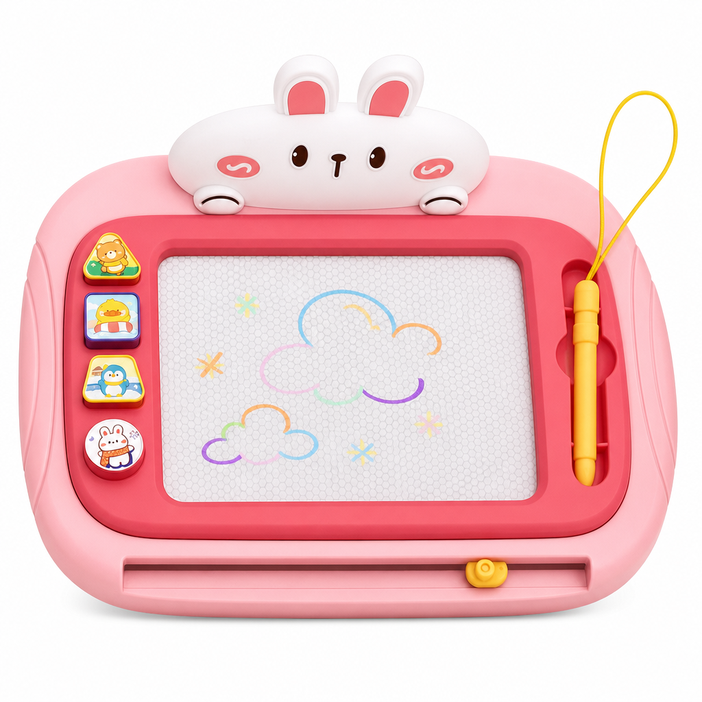 📢📢 50% RABATT🎨 Magnetisches Zeichenbrett für Kinder – bunter, abwischbarer Zeichenblock mit Stift und 4 Stempeln
