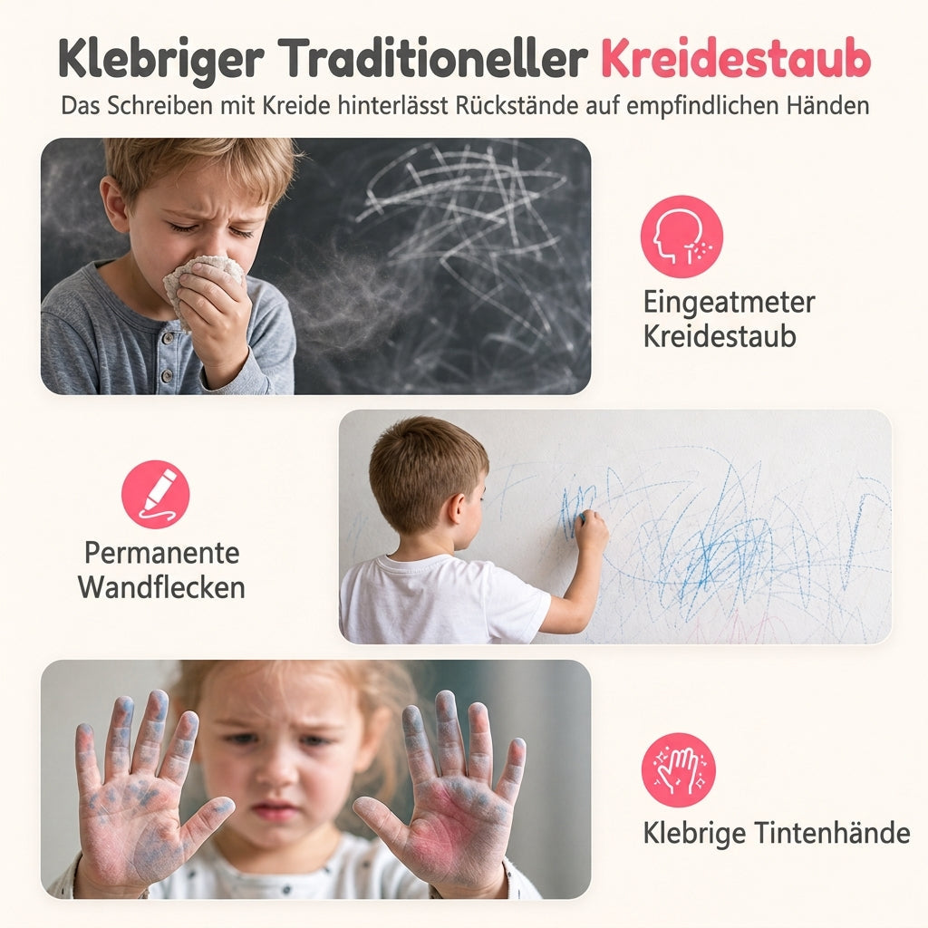 📢📢 50% RABATT🎨 Magnetisches Zeichenbrett für Kinder – bunter, abwischbarer Zeichenblock mit Stift und 4 Stempeln
