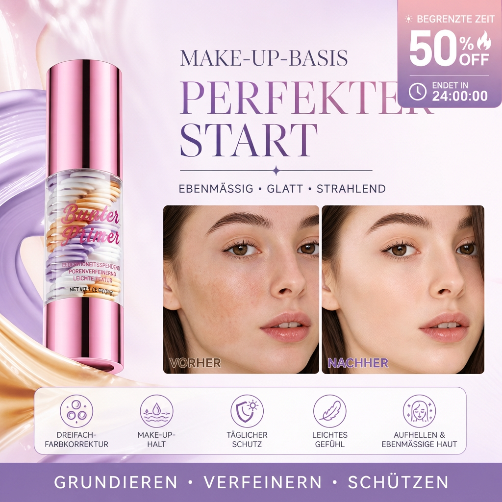 💖LETZTER TAG - KAUF 1 ERHALTEN SIE 1 GRATIS 🫧💖3-in-1 multifunktionaler Grundierer für das Gesicht vor dem Make-up