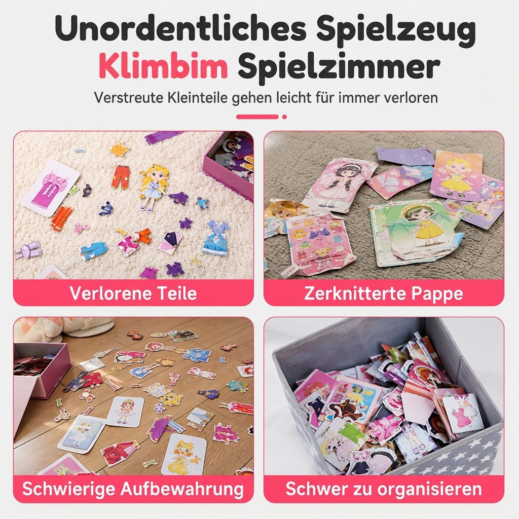 ⏳Zeitlich begrenztes Angebot⏳ 🧲 Magnetisches Prinzessinnen-Anzieh-Spiel: Sauberes, tragbares Gehäuse, geeignet für Alter 3-6, kreatives Spiel