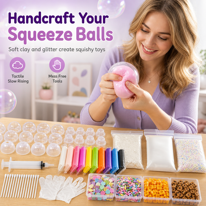 DIY Knetball Bastelset, langsamer Stressabbau, handgemachtes Spielzeugset für Kinder
