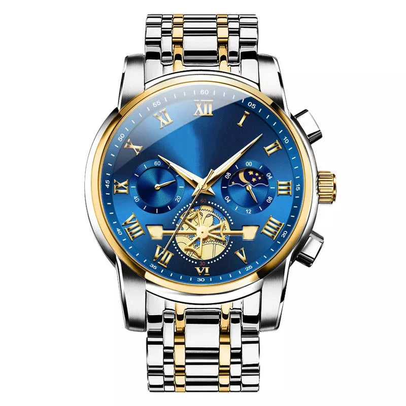 Luxusdesign Dodecagon Quartz Watch Neues multifunktionales Männer -Armbanduhr